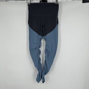 ZYIA Active Storm Parallel Luxe High Waist Ribbed Blue‎ Gray Leggings Size 2